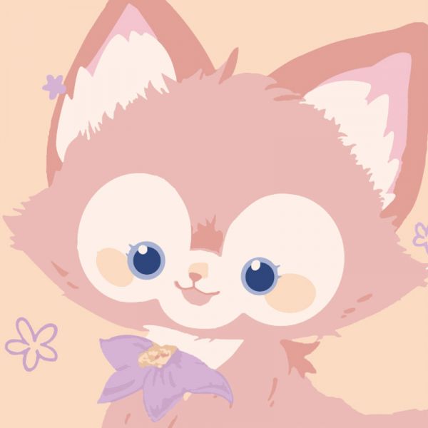 Картина за номерами Strateg Миле лисеня розміром 20х20 см (HH5223)