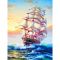 Алмазна мозаїка Strateg ПРЕМІУМ На всіх вітрилах без підрамника розміром 30х40 см  (JSDF75187)