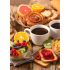 Алмазна мозаїка Strateg ПРЕМІУМ Кава зі смаколиками без підрамника розміром 30х40 см  (GD86090)