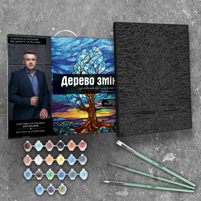 Картина за номерами " Дерево змін" проективна картина розміром 40х50 см Сюжет № 2