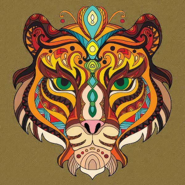 Набір для розпису-антистрес Strateg Тигр  розміром 30х30 см  (JCEE36799)