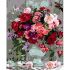 Картина за номерами Strateg ПРЕМІУМ Розкішний букет з лаком та з рівнем розміром 30х40 см (SS1105)