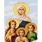 Картина за номерами Strateg ПРЕМІУМ Віра, Надія, Любов та їх матір Софія з лаком та з рівнем розміром 30х40 см (SS1118)