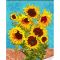 Картина за номерами Strateg Соняшники на кольоровому фоні розміром 40х50 (GS1623)