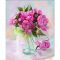 Алмазна мозаїка Strateg ПРЕМІУМ Ніжні півонії у скляній вазі розміром 30х40 см (GM86840)
