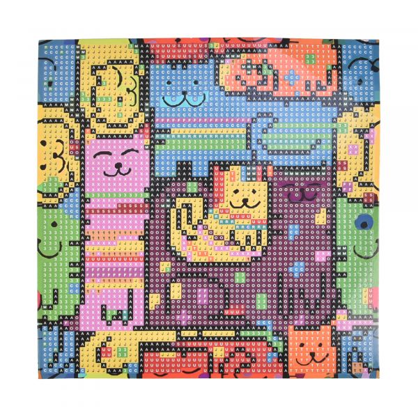 Алмазна мозаїка Strateg ПРЕМІУМ Палітра котячих ракурсів на паперовій основі розміром 18х18 см (JUB14388)