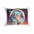 Подушка  "Аніме дівчина у мистецькому світі" розмір 40*35 см (чорна) з нанесенням сублімації (60661)