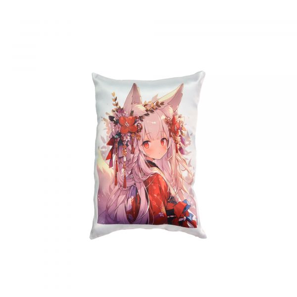 Подушка  "Кіцуне" розмір 26*35 см (рожева) з нанесенням сублімації  (60677)