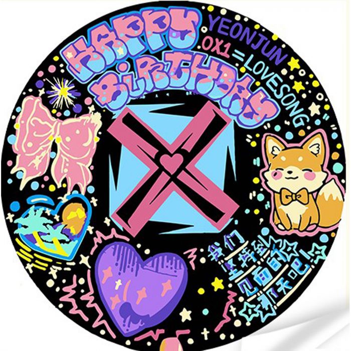 Набір для творчості вініл за номерами Святкове графіті з лисицею Strateg розміром 30х30 см (GP-17)