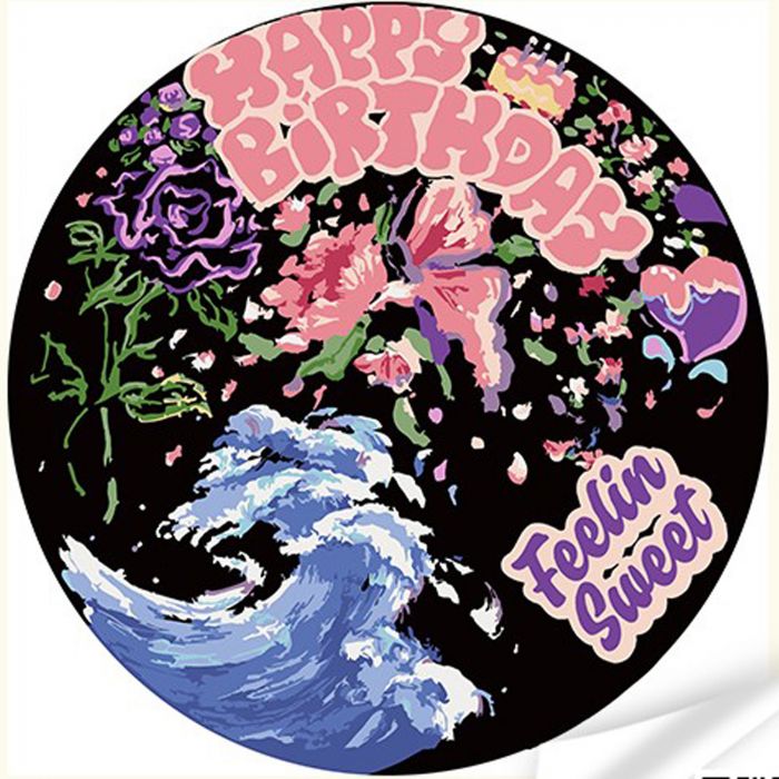 Набір для творчості вініл за номерами Святкове море квітів Strateg розміром 30х30 см (GP-19)