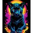 Картина за номерами Strateg ПРЕМІУМ Яскравість пантери на чорному фоні розміром 30х40 см (FH-18)