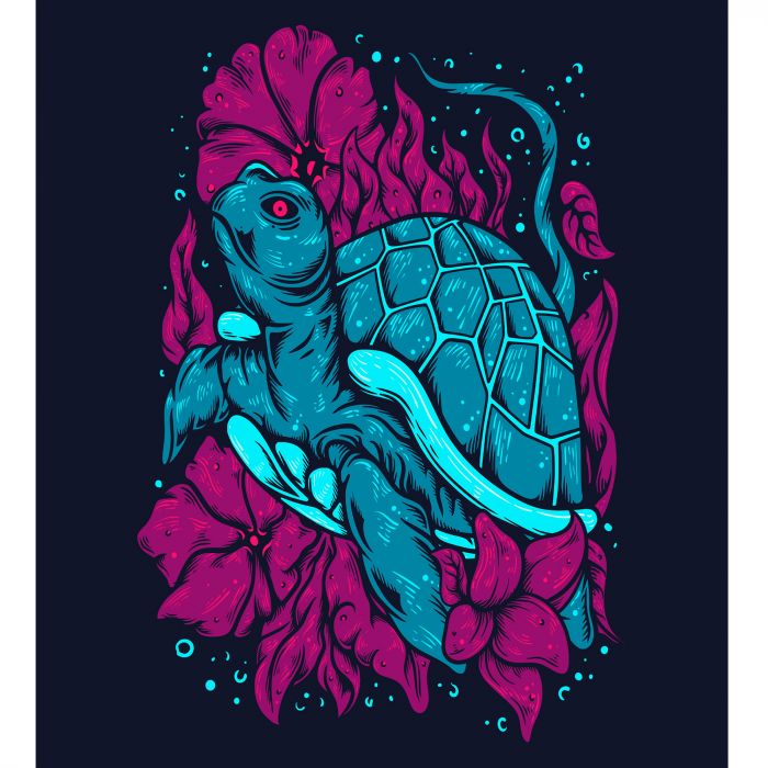 Алмазна мозаїка Strateg ПРЕМІУМ Черепахові мрії розміром 30х40 см (HEG87065)