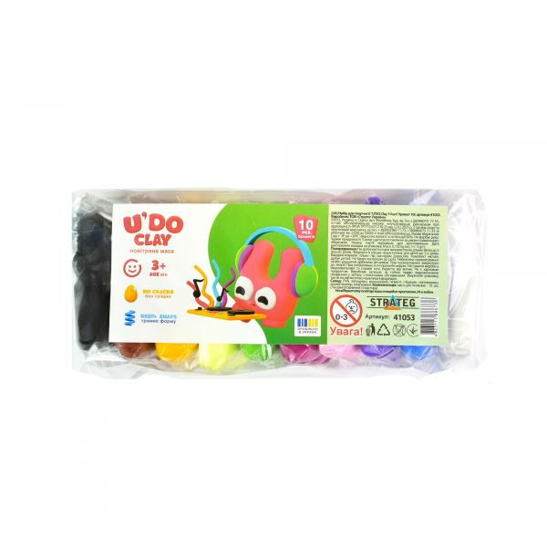 Набір для творчості "U'DO Clay 10 шт." брикет 10 г Strateg (41053)