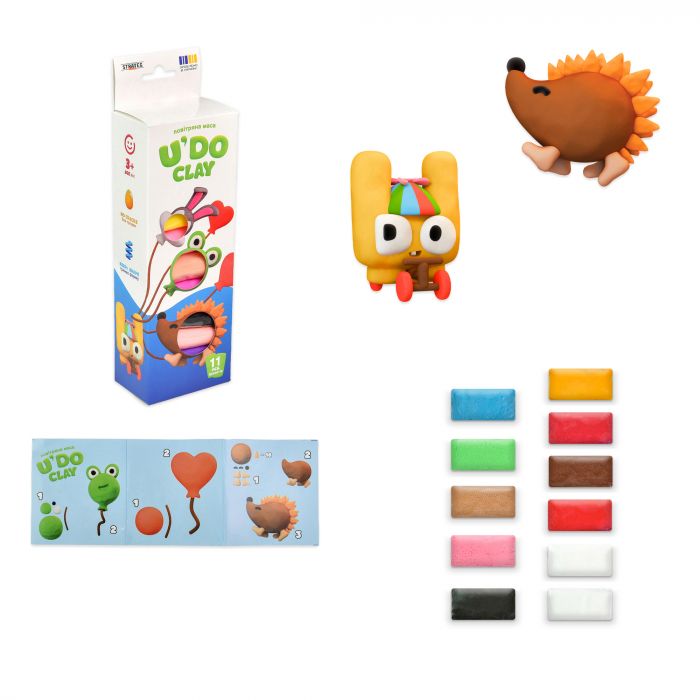 Набір для творчості "U'DO Clay 11 шт." брикет 10 г Strateg (30842)