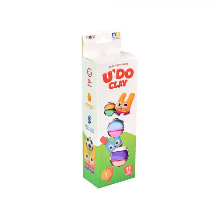 Набір для творчості "U'DO Clay 11 шт." брикет 10 г Strateg (30842)
