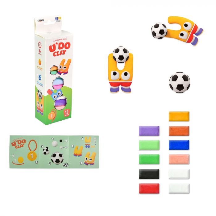 Набір для творчості "U'DO Clay 11 шт." брикет 10 г Strateg (30842)