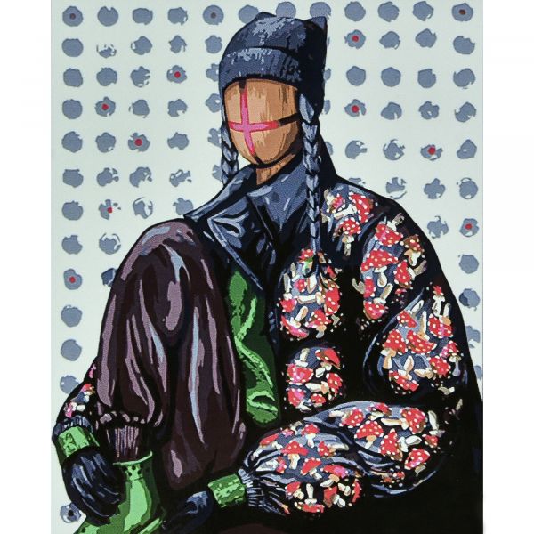 Картина за номерами Strateg ПРЕМІУМ Надійна на чорному фоні з лаком розміром 40х50 см (AH1139)