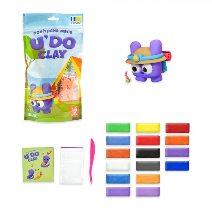 Набір для творчості "U'DO Clay 16 шт."  Strateg (30879)
