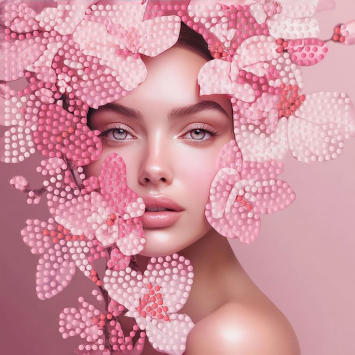 Алмазна мозаїка Strateg ПРЕМІУМ Ніжність на паперовій основі розміром 18х18 см (ZAV1818-14)