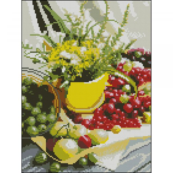 Алмазна мозаїка Strateg ПРЕМІУМ Чарівна композиція без підрамника розміром 30х40 см (ZAV3040-54)