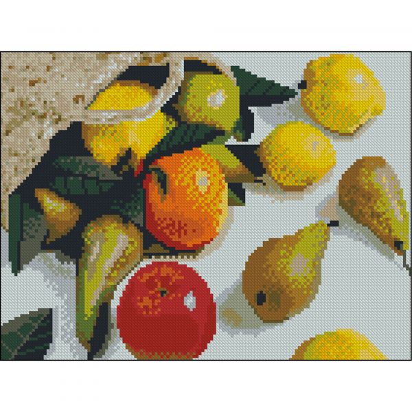 Алмазна мозаїка Strateg ПРЕМІУМ Фрукти без підрамника розміром 30х40 см (ZAV3040-42)