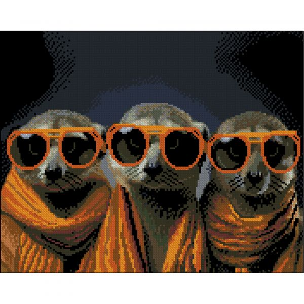 Алмазна мозаїка Strateg ПРЕМІУМ Круті хлопці без підрамника розміром 40х50 см (ZAV4050-2)