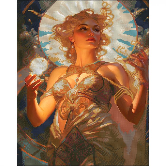 Алмазна мозаїка Strateg ПРЕМІУМ Богиня без підрамника розміром 40х50 см (ZAV4050-15)