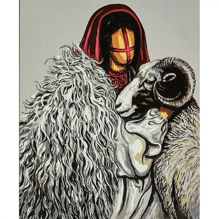 Набір для розпису по номерах Гірська кров Strateg розміром 40х50 см (AH1149)