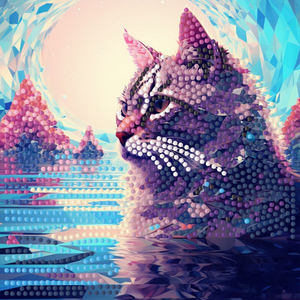 Алмазна мозаїка Strateg ПРЕМІУМ Гордість на паперовій основі розміром 18х18 см (ZAV1818-26)