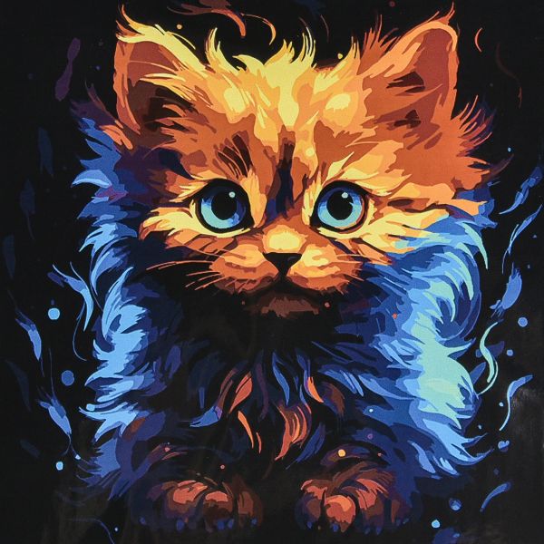 Картина за номерами Strateg ПРЕМІУМ Іскра ніжності на чорному фоні розміром 40х40 см (HWC0024)