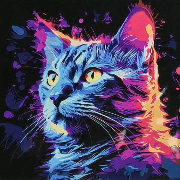 Картина за номерами Strateg ПРЕМІУМ Космічний спокій на чорному фоні розміром 40х40 см (HWC0038)