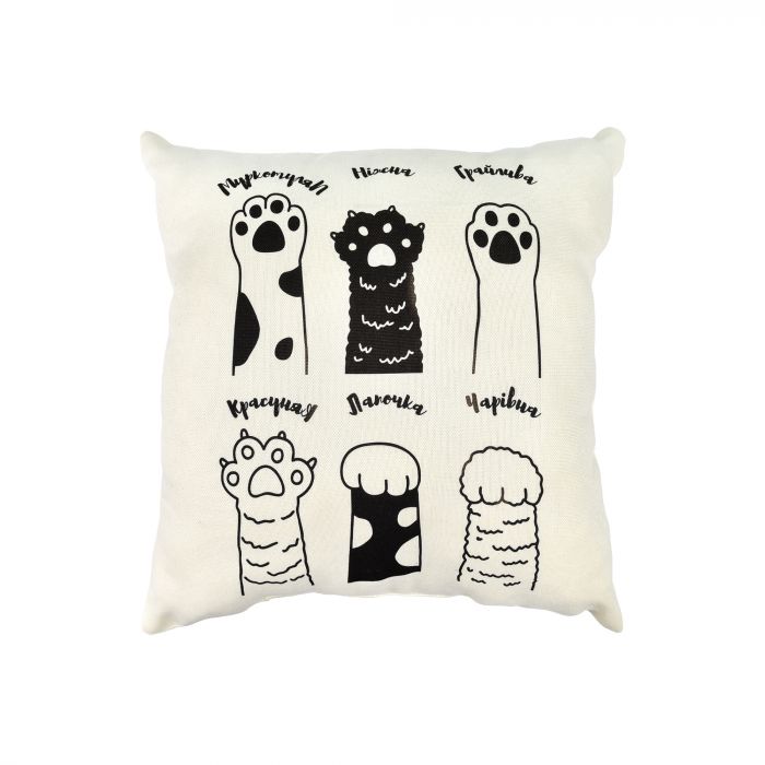 Подушка мікровелюр Strateg Котолапки 35*35 см (61008)