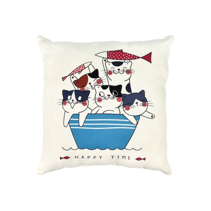 Подушка мікровелюр Strateg Вусаті рибалки 35*35 см (61010)