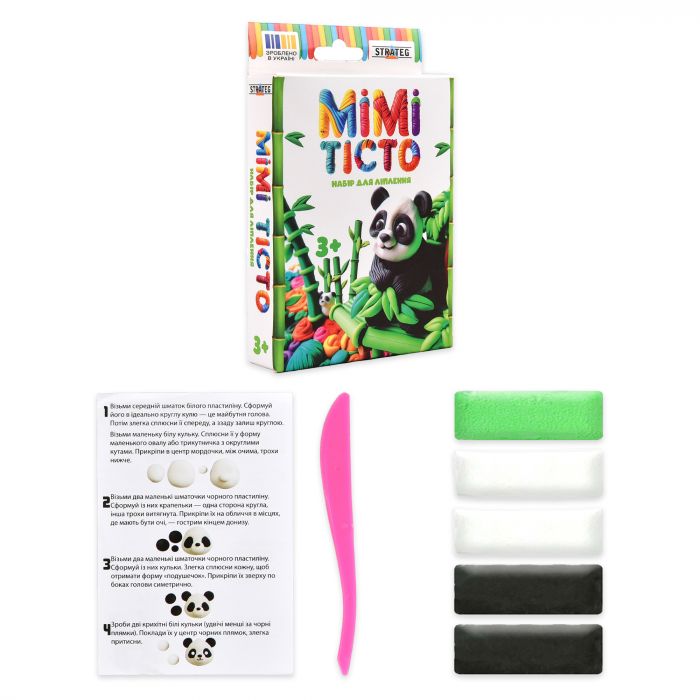 Набір для ліплення Strateg MIMI ТІСТО Панда (31055)