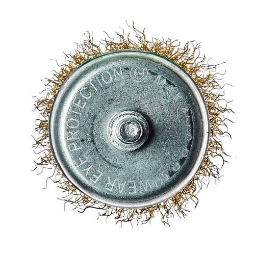 Щітка-чашка з хвостовиком Vitals гофрована латунована 50 мм, 0,3 мм