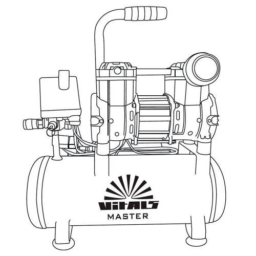 Компресор безмасляний Vitals Master SKB9.t572-8a
